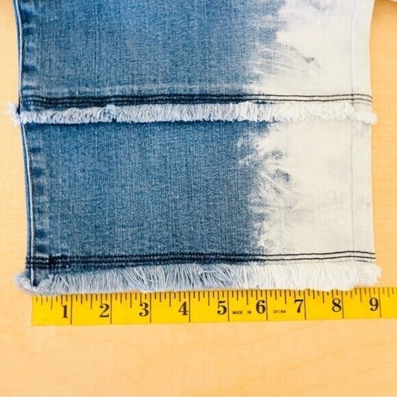 NWOT LOGO Lori Goldstein Women Blue Jeans 34W Tie-Dye High Rise Stretch Straight - Picture 11 of 12
